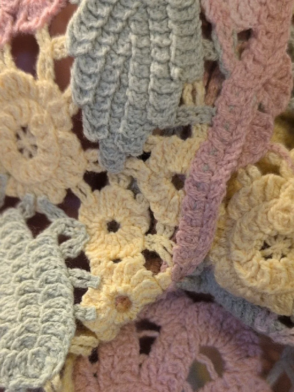 Mango Crochet Floral Knit Top in Peach and Yellow - Picture 10 of 12
